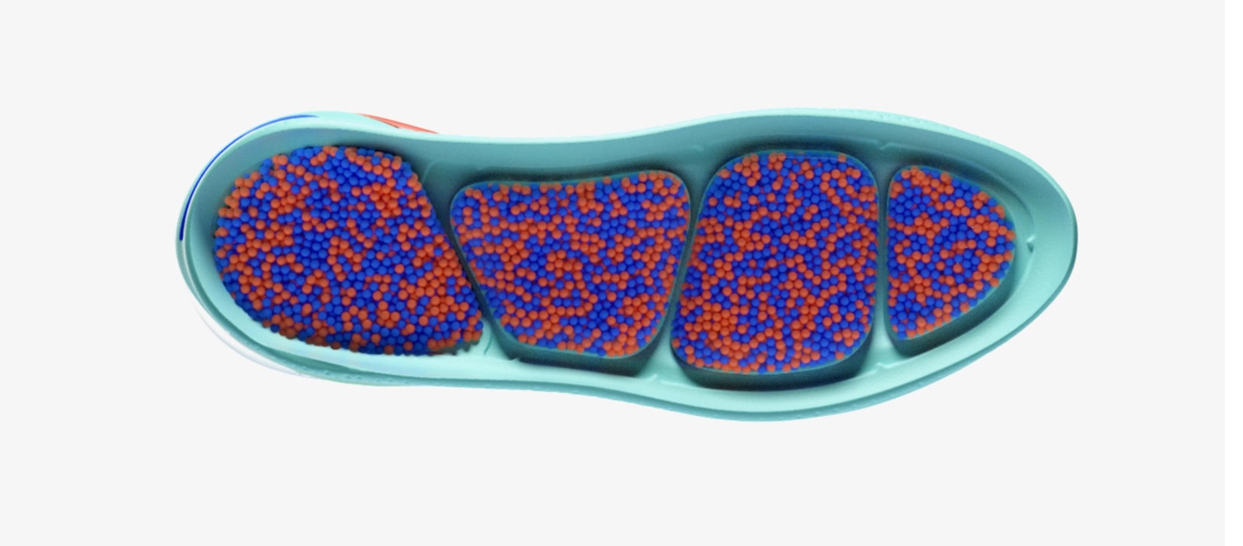 Vista delle microsfere da sotto