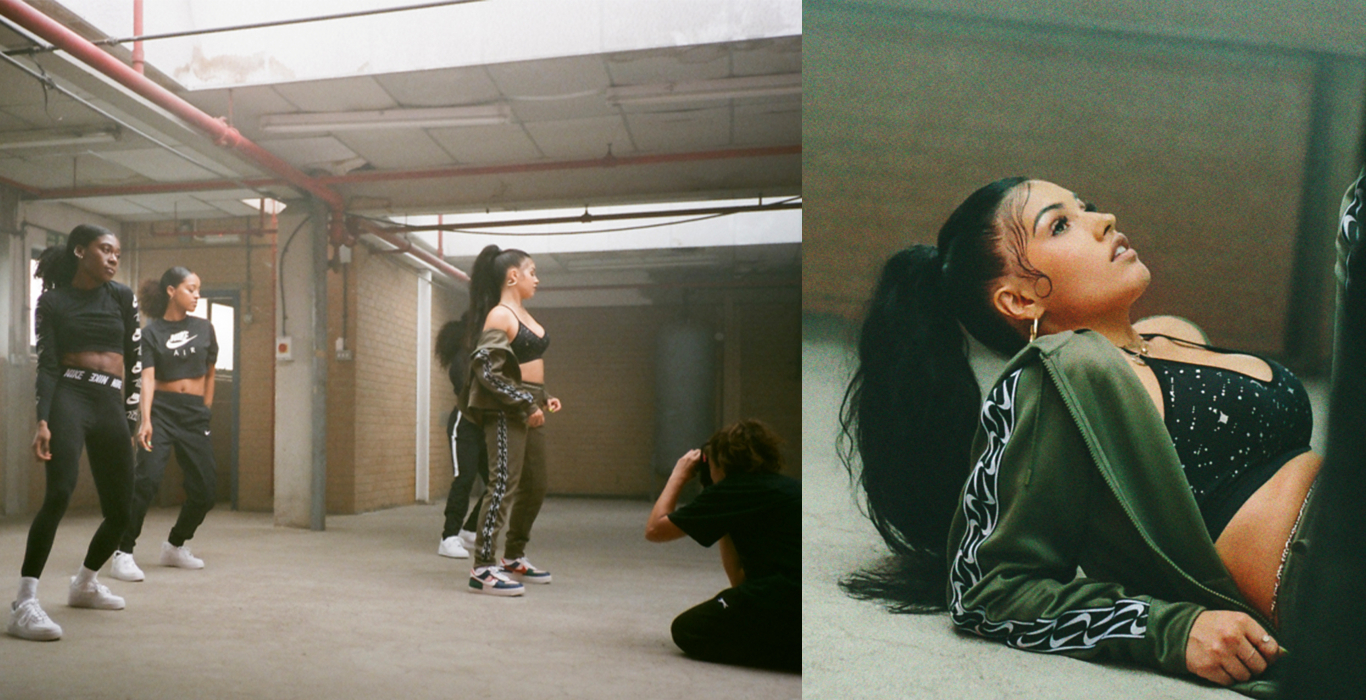 Mabel indossando le Air Force 1