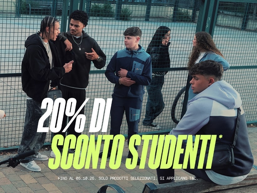 Sconto studenti JD Sports 20% su sneakers e abbigliamento